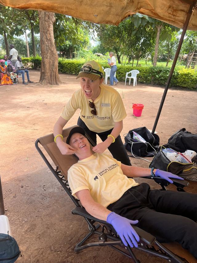 An outdoor dental examination